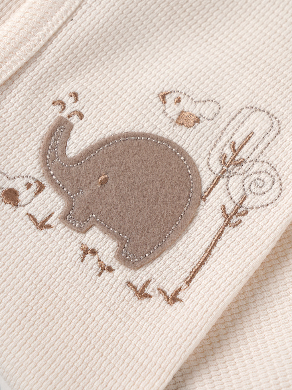 Popees Baby Unisex Soft & Comfy Full Sleeve Footed Romper with Front Button Closure | 0–6 Months