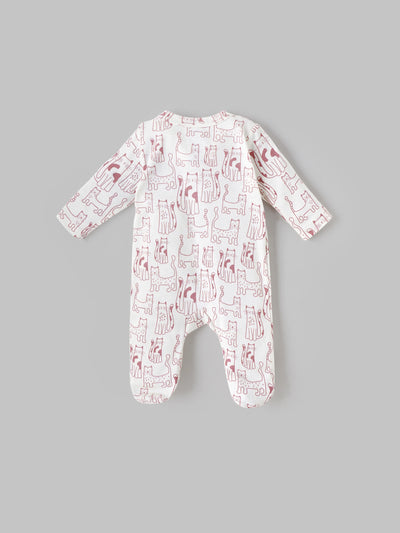 Popees Soft & Stylish All-Over Printed Sleepsuit(0-6 Months)for Newborn Babies