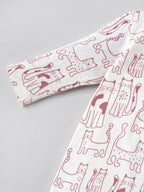 Popees Soft & Stylish All-Over Printed Sleepsuit(0-6 Months)for Newborn Babies