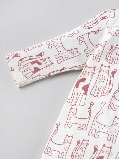 Popees Soft & Stylish All-Over Printed Sleepsuit(0-6 Months)for Newborn Babies