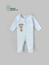 Popees Unisex Full-Sleeve Front Open Sleepsuit (0-6 Months) Made of Organic Bamboo Cotton Fabric