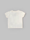 Popees Baby Unisex Cotton Half Sleeve T-Shirt| Off White| Newborn To 9 Months