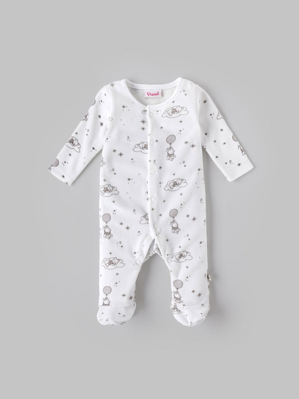Popees Comfy & Stylish Full-Sleeve Front Open Sleepsuit (0–6 Months) for Newborn Babies