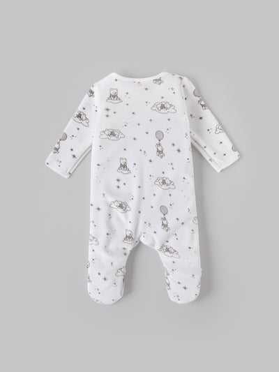 Popees Comfy & Stylish Full-Sleeve Front Open Sleepsuit (0–6 Months) for Newborn Babies