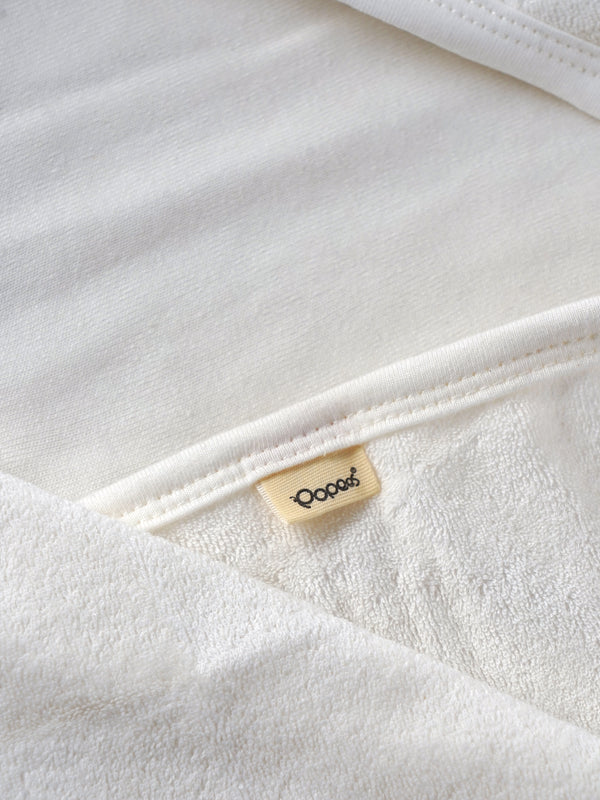 Popeesopees Soft Cotton Hooded Baby Towel with Embroidery for Newborns