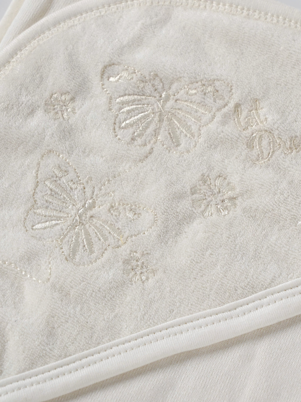 Popeesopees Soft Cotton Hooded Baby Towel with Embroidery for Newborns
