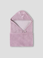 Popees Baby Hooded Bath Towel – Ultra-Absorbent Lavender Plush Newborn Wrap
