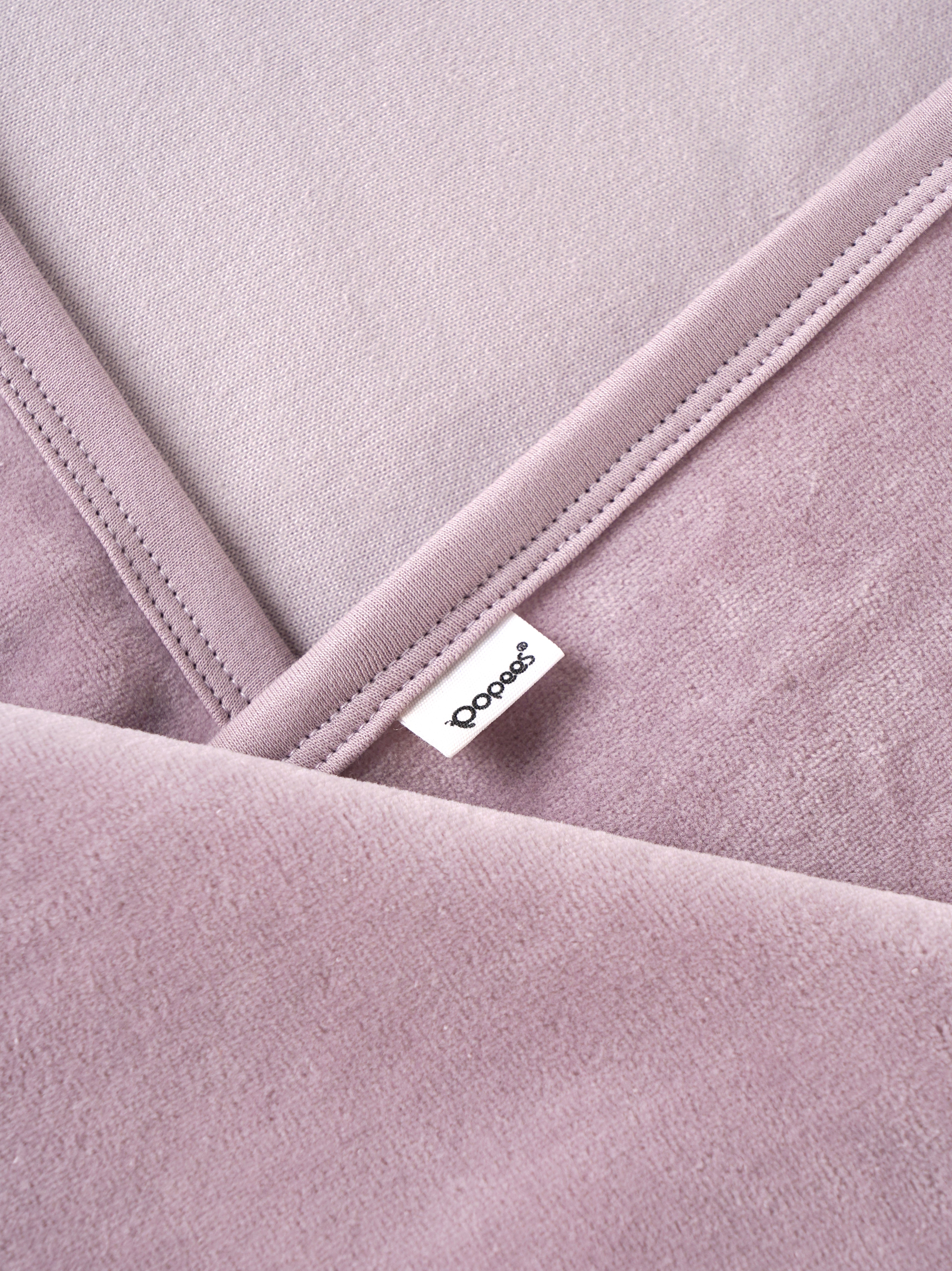Popees Baby Hooded Bath Towel – Ultra-Absorbent Lavender Plush Newborn Wrap