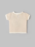 Popees Infant Unisex Cotton Wrap Top| Beige| Tiny Baby, Newborn -9 Months