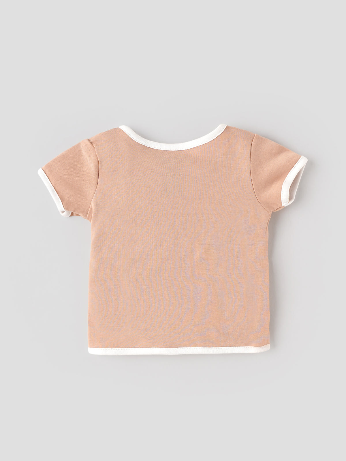 Popees Baby Unisex Peach Wrap Style Top with Cute Zebra Embroidery & Tie-Up Closure | 0-9 Months