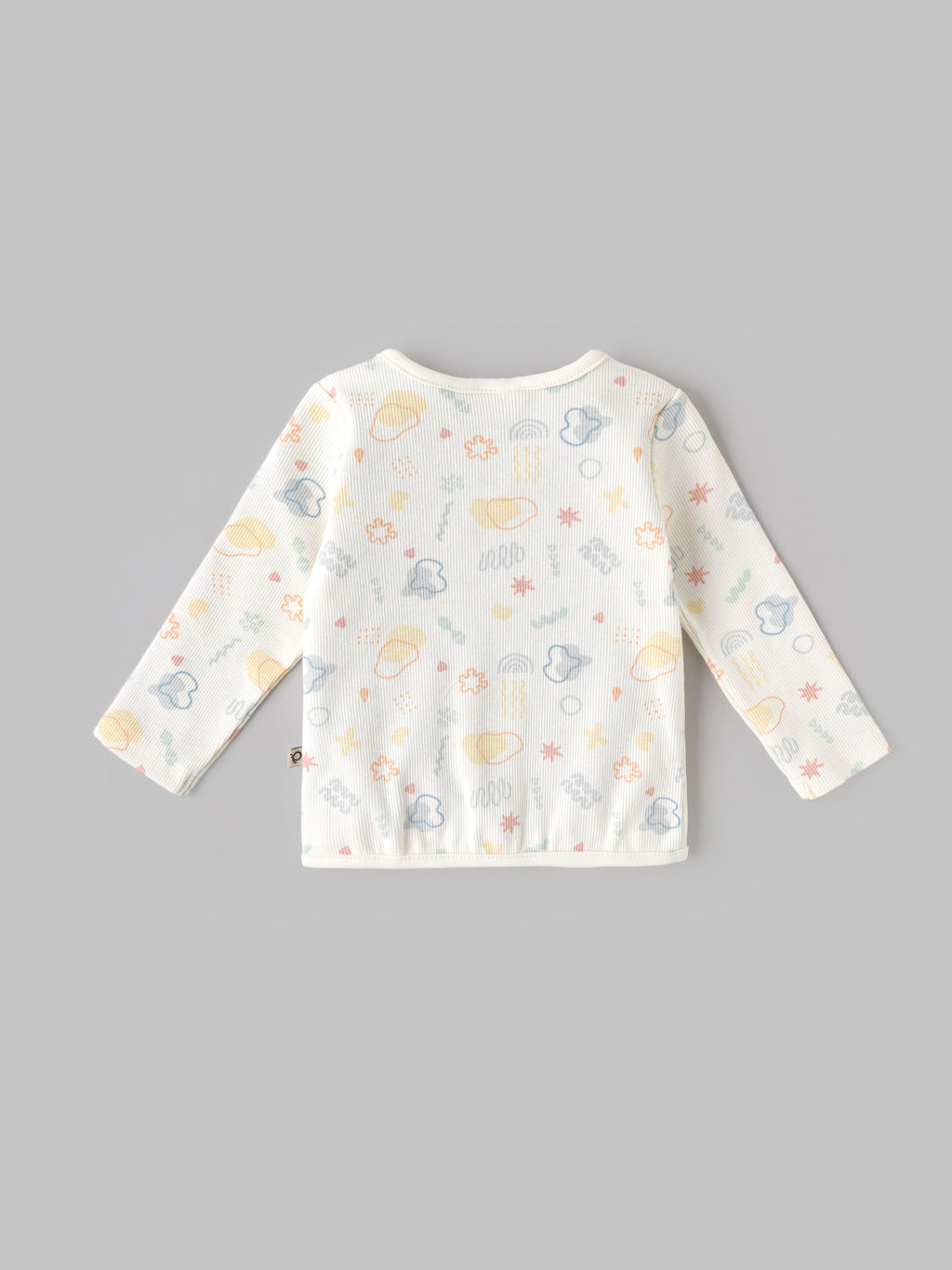 Popees Baby Unisex white Printed Half Sleeve Top | All over Print Top| NB-6 Months