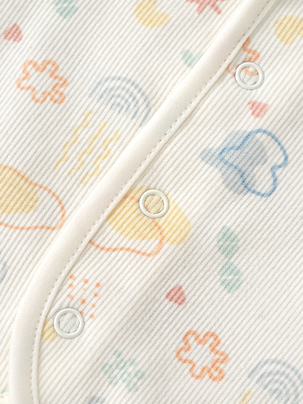 Popees Baby Unisex white Printed Half Sleeve Top | All over Print Top| NB-6 Months