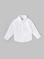 Popees Baby Boys White Full Sleeve Formal Shirt| 9 Months to 4 Years