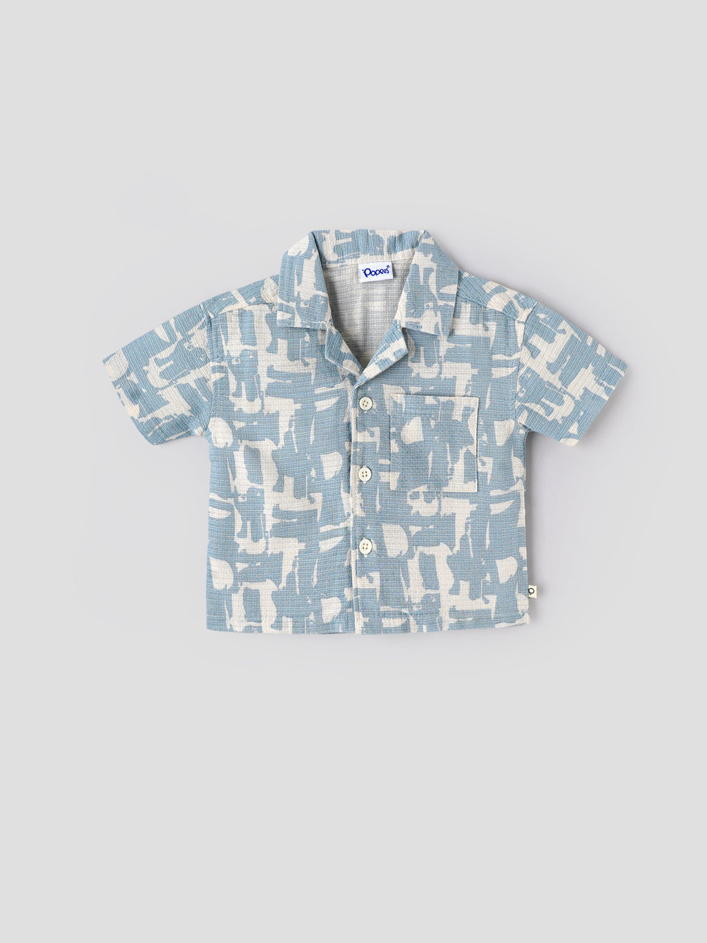 Popees Baby Boys Cotton Printed Shirt| Blue & White| 9 Months To 4 Years