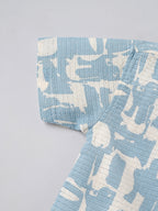 Popees Baby Boys Cotton Printed Shirt| Blue & White| 9 Months To 4 Years