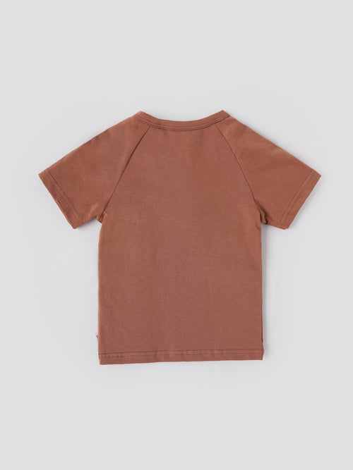 Popees Baby Boys Cotton Half Sleeve T-Shirt| Brown| 9 Months To 4 Years