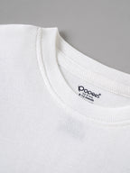 Popees Baby Boys White Textured Short Sleeve T-Shirt with Printed Pocket Detail | 9 Month - 4 Year