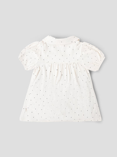 Popees Baby Girls Heart Print Cotton Dress| 9 Months to 4 Years