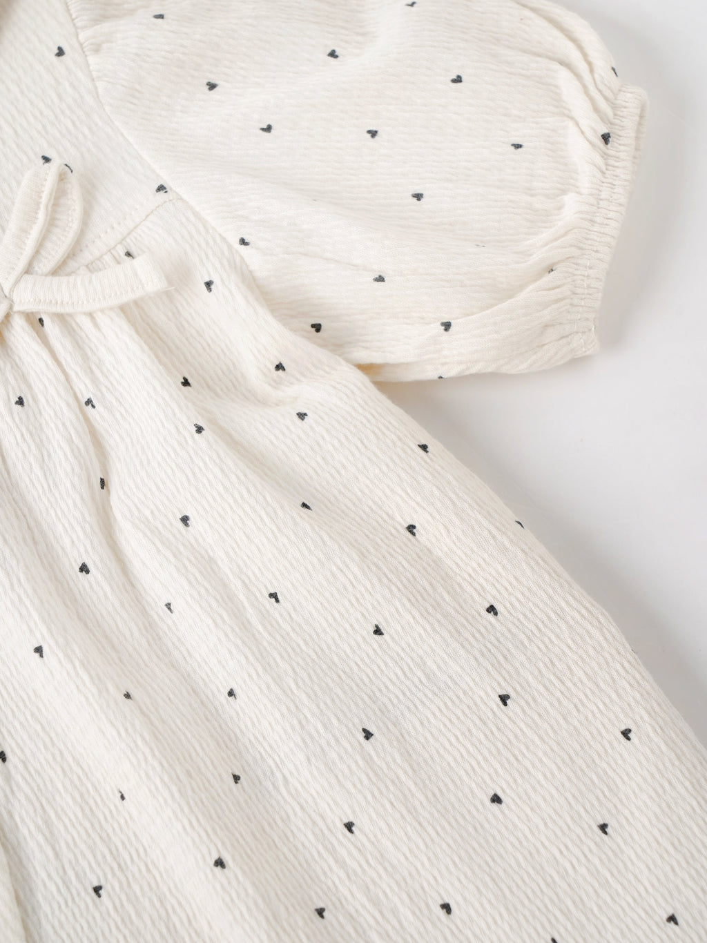 Popees Baby Girls Heart Print Cotton Dress| 9 Months to 4 Years