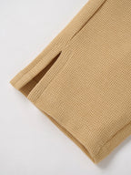 Popees Baby Girls Waffle Knit Pants with Elastic Waist |Soft Cotton Casual Wear |9 Months - 4 Years