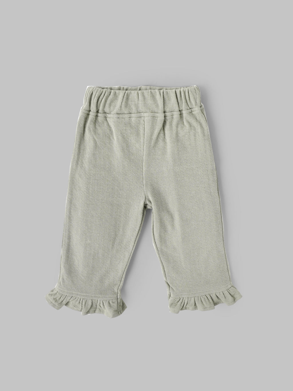 Popees Baby Girls Floral Top & Ribbed Pant Set| Sage Green| 9 Months to 4 Years