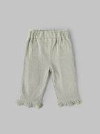 Popees Baby Girls Floral Top & Ribbed Pant Set| Sage Green| 9 Months to 4 Years