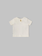 Popees Baby Girls Puff Sleeves Cotton Printed T-Shirt| Cream| 9 Months To 4 Years