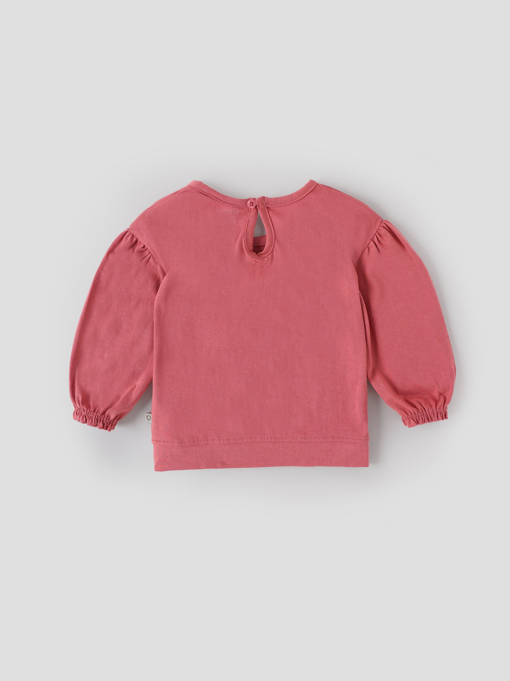 Popees Baby Girls Coral Pink Full Sleeve Cotton T-Shirt |Soft Casual Wear Top (9M–4Y)