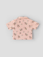 Popees Baby Girls Floral Print Ribbed Half Sleeve Collared Top| 9M–4Y