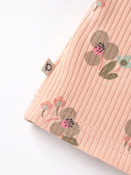 Popees Baby Girls Floral Print Ribbed Half Sleeve Collared Top| 9M–4Y