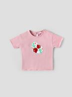 Popees Baby Girls Knit Short Sleeve Top| 9 Months to 4 Years