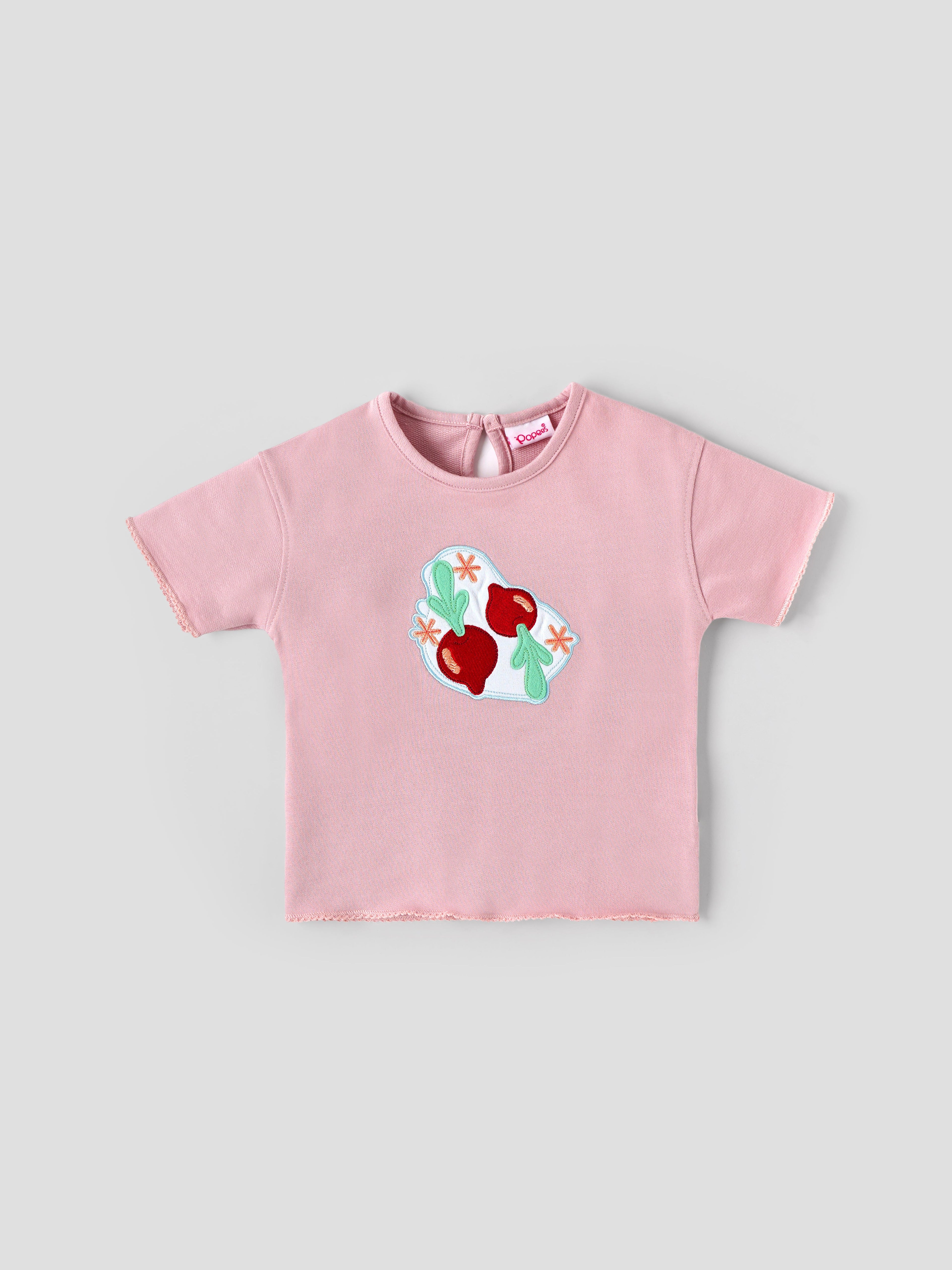 Popees Baby Girls Knit Short Sleeve Top| 9 Months to 4 Years