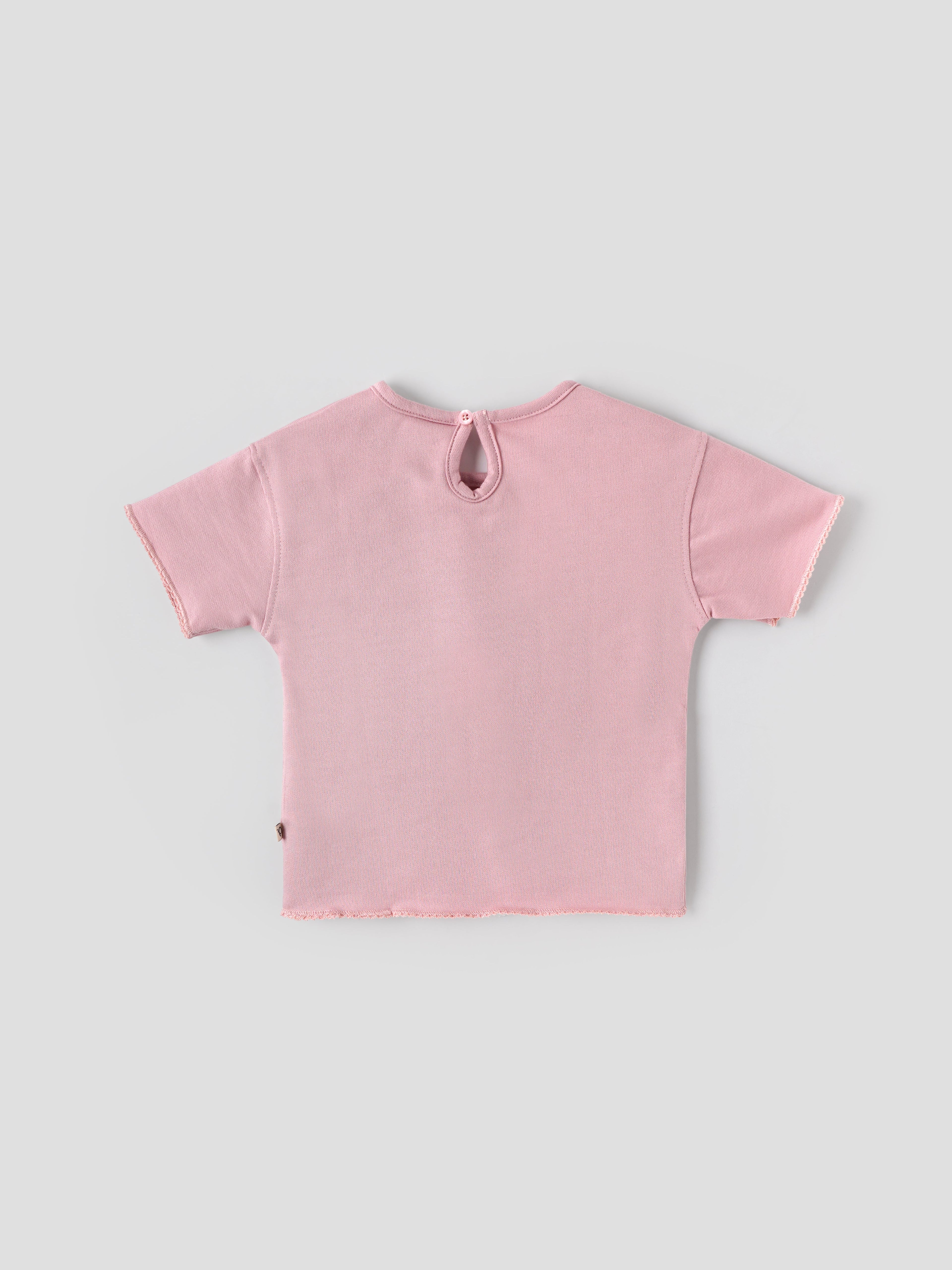 Popees Baby Girls Knit Short Sleeve Top| 9 Months to 4 Years