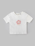 Popees Baby Girls Printed Cotton T-Shirt with Cute Graphic Design| Soft Breathable Casual Summer Top| 9 Months–4 Years
