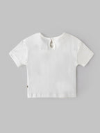 Popees Baby Girls Printed Cotton T-Shirt with Cute Graphic Design| Soft Breathable Casual Summer Top| 9 Months–4 Years