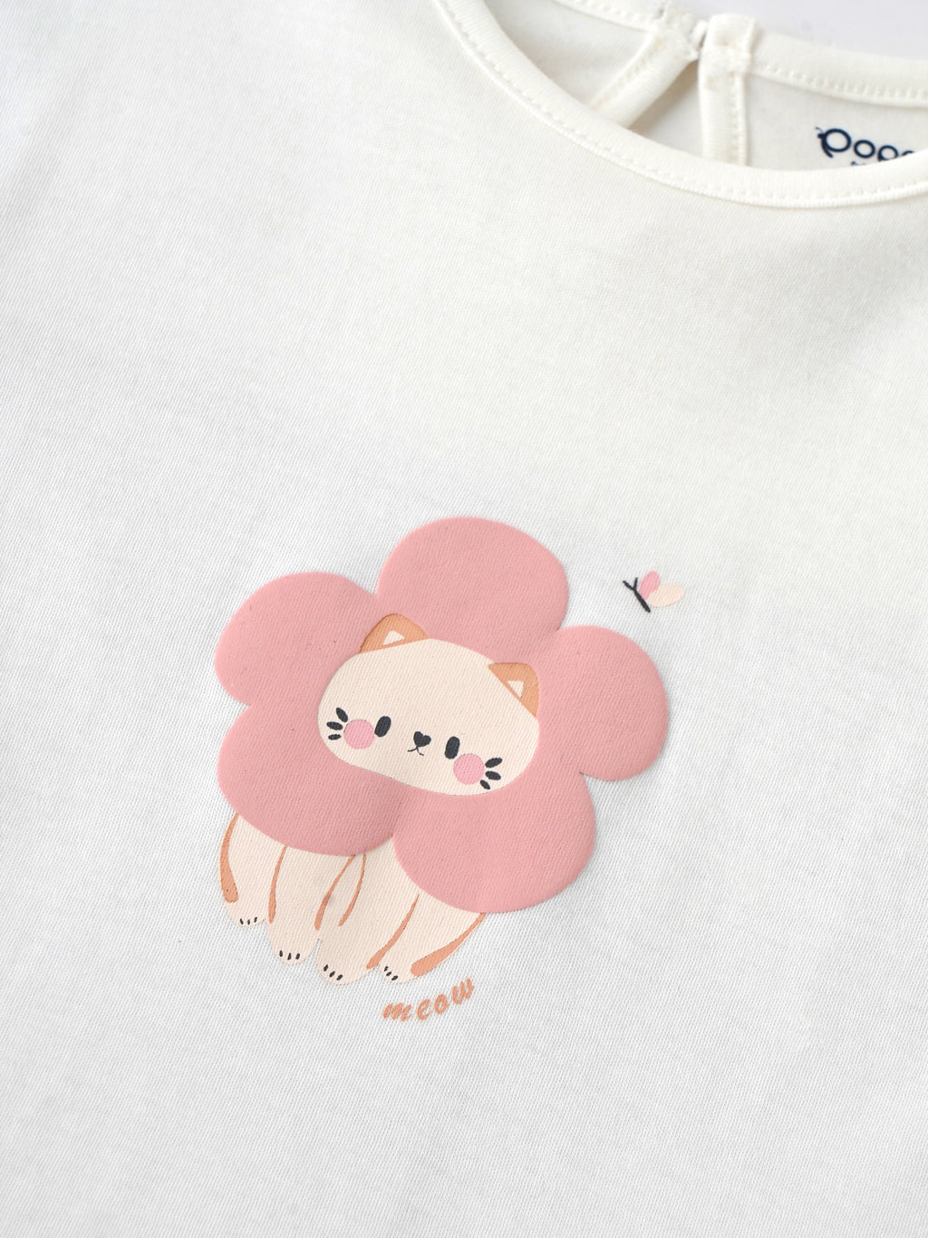 Popees Baby Girls Printed Cotton T-Shirt with Cute Graphic Design| Soft Breathable Casual Summer Top| 9 Months–4 Years