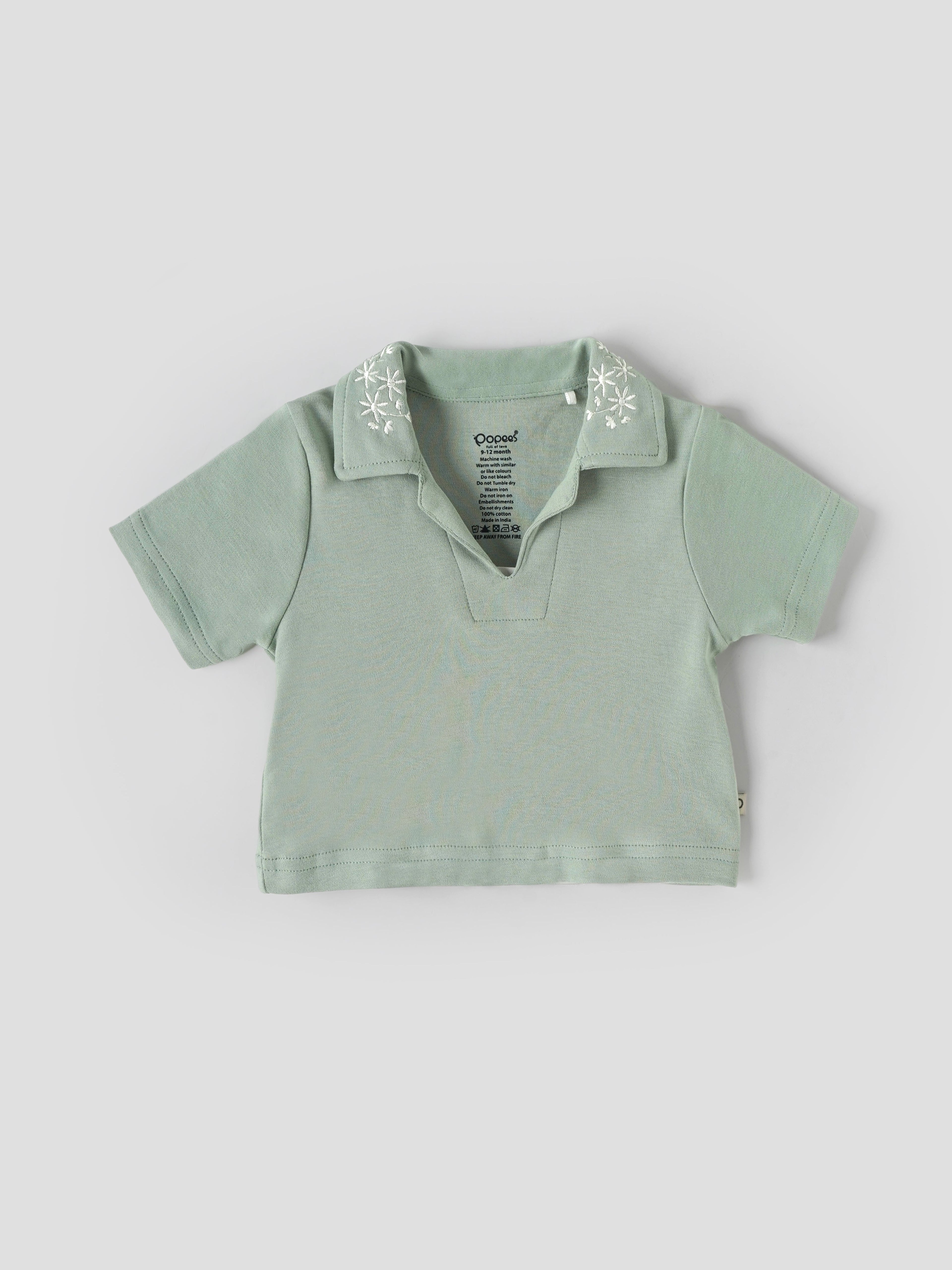Popees Baby Girls Cotton Embroidered Top| 9 Months to 4 Years