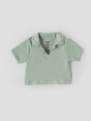 Popees Comfortable  Polo T-Shirt with Floral Embroidery (1–4 Years) for Girls