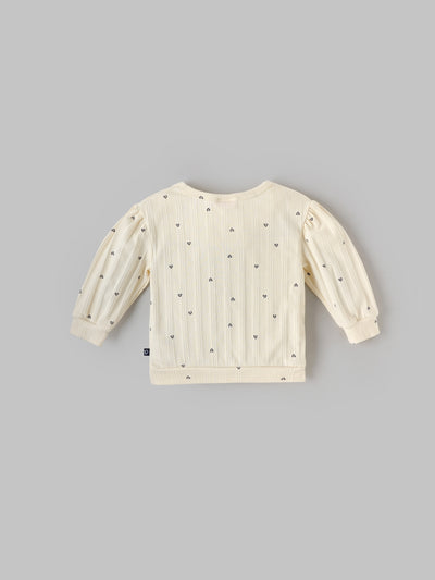 Popees Soft & Stylish Heart Printed Full Sleeve Top (1-9 Months)for New Girls