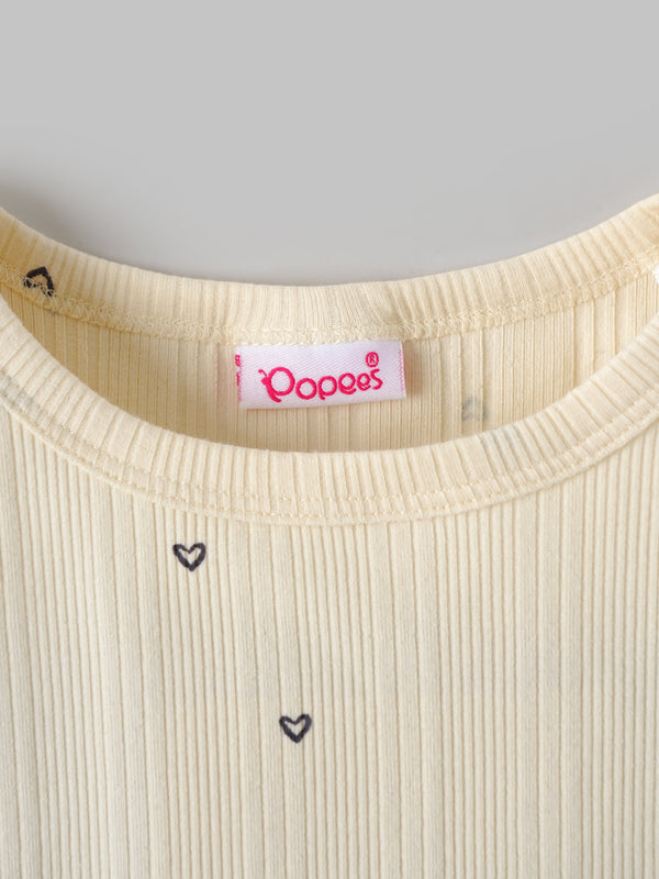 Popees Soft & Stylish Heart Printed Full Sleeve Top (1-9 Months)for New Girls