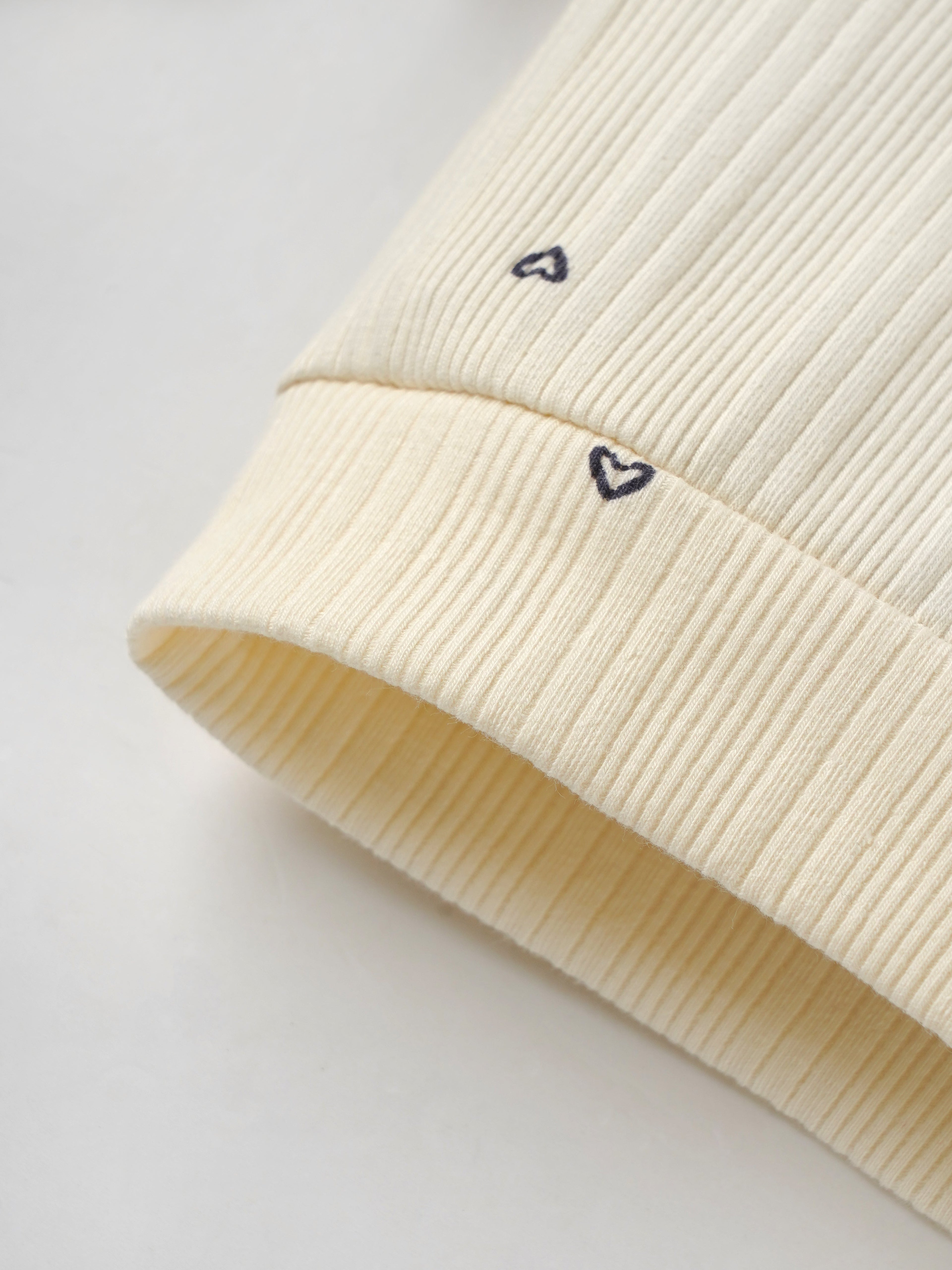 Popees Soft & Stylish Heart Printed Full Sleeve Top (1-9 Months)for New Girls