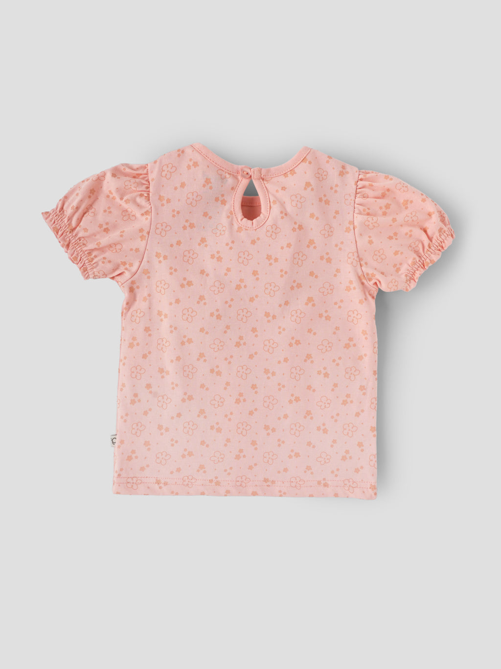 Popees Girls Cotton Floral Printed Puff Sleeve Top|Soft Breathable Summer Casual Wear, Kids Round Neck Daily Wear Top| 1–6 Years