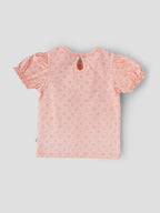 Popees Girls Cotton Floral Printed Puff Sleeve Top|Soft Breathable Summer Casual Wear, Kids Round Neck Daily Wear Top| 1–6 Years