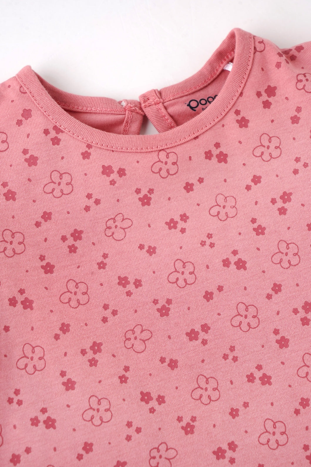 Popees Baby Girls Cotton Floral Printed Puff Sleeve T-Shirt Top| 1–6Years