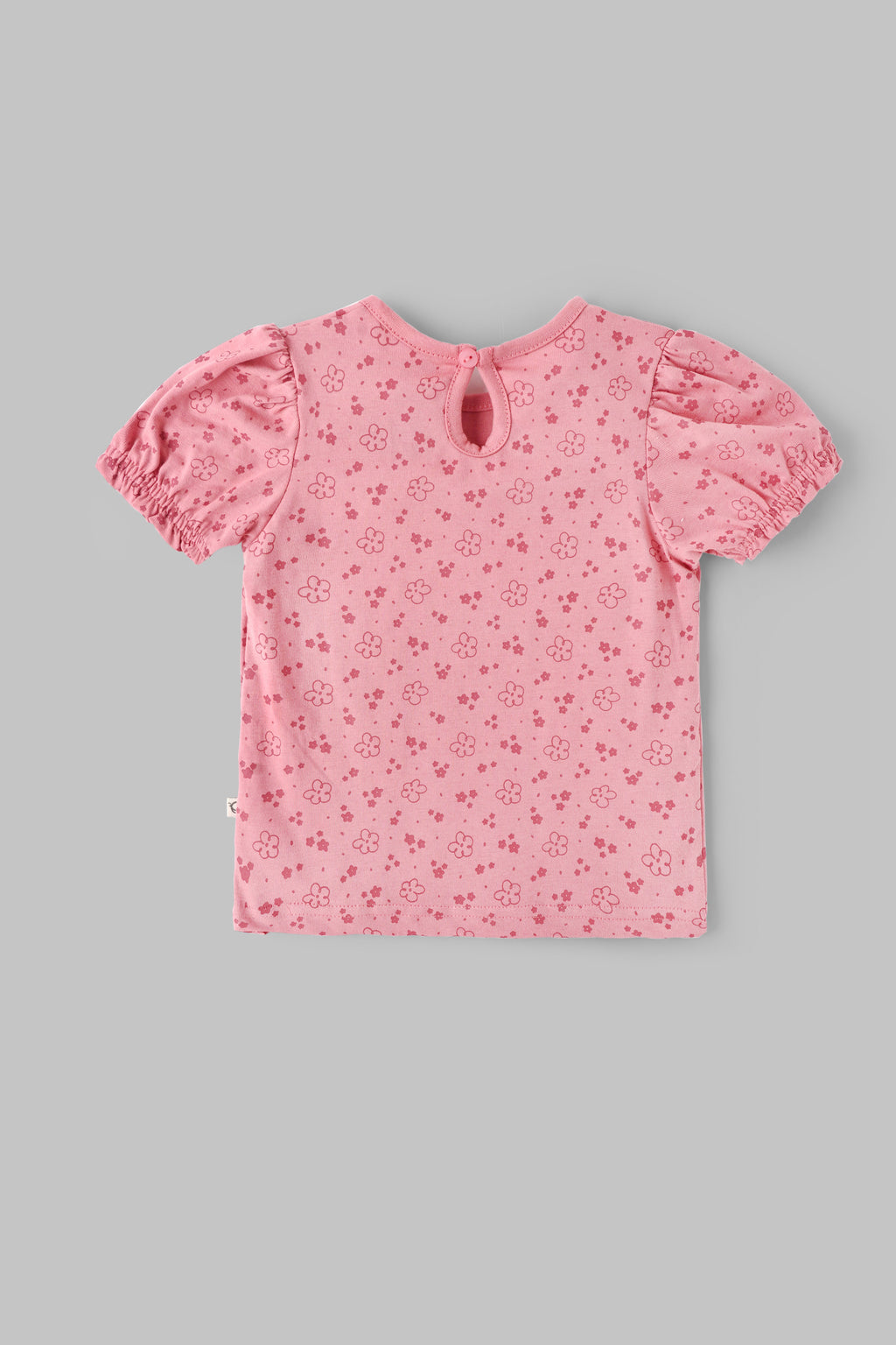 Popees Baby Girls Cotton Floral Printed Puff Sleeve T-Shirt Top| 1–6Years
