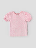 Popees Baby Girls Floral Cotton T-Shirt |Soft Puff Sleeve Casual Top (1–6 Years)