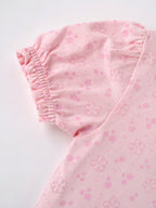 Popees Baby Girls Floral Cotton T-Shirt |Soft Puff Sleeve Casual Top (1–6 Years)