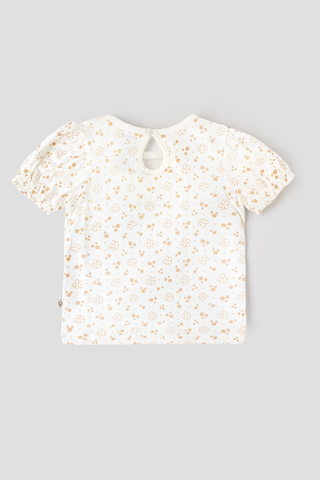 Popees Baby Girls Cotton Floral Printed Puff Sleeve Top| Soft Breathable Casual Wear (1–6 Years)