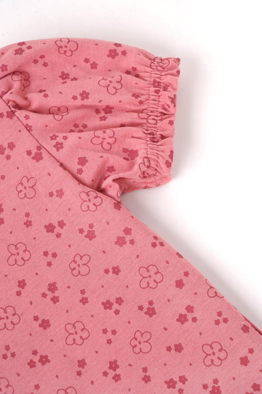 Popees Baby Girls Cotton Floral Printed Puff Sleeve T-Shirt Top| 1–6Years