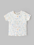 Popees Soft & Comfortable Half Sleeve Baby Girls Top with Multicolour Splatter Print | 1–4 Years